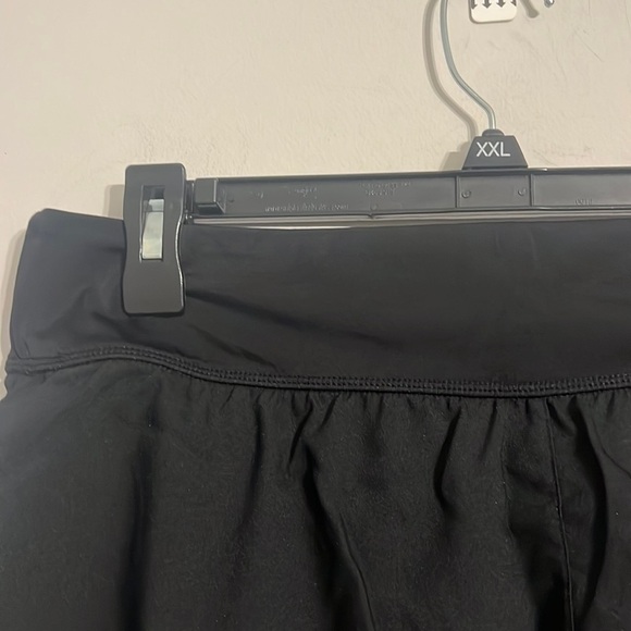 Women's Nike Dri-FIT Running‎ Black Lined Shorts  built in briefs Size Large 🟢 - Picture 2 of 7